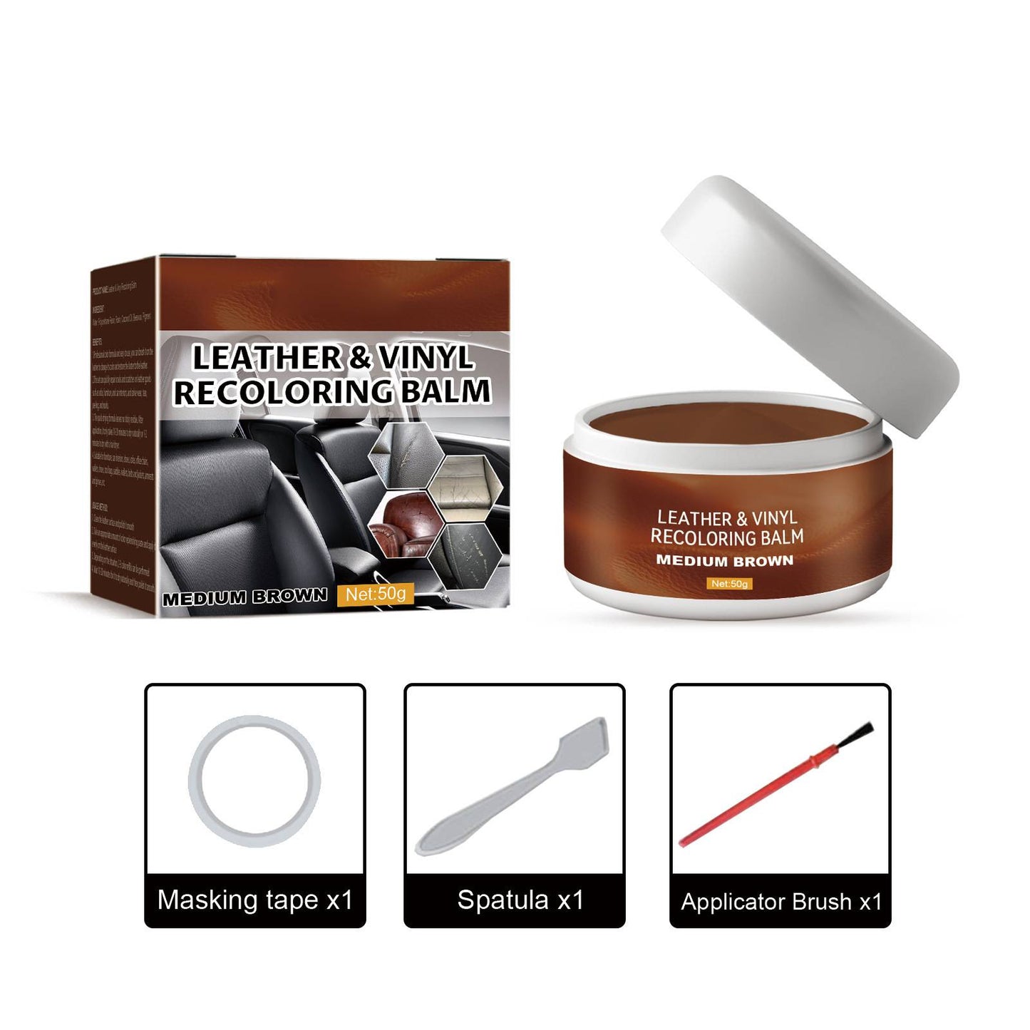 đŸ”¥Leather & Vinyl Recoloring Balm Kit – Restore Faded Seats, Sofas & Shoes