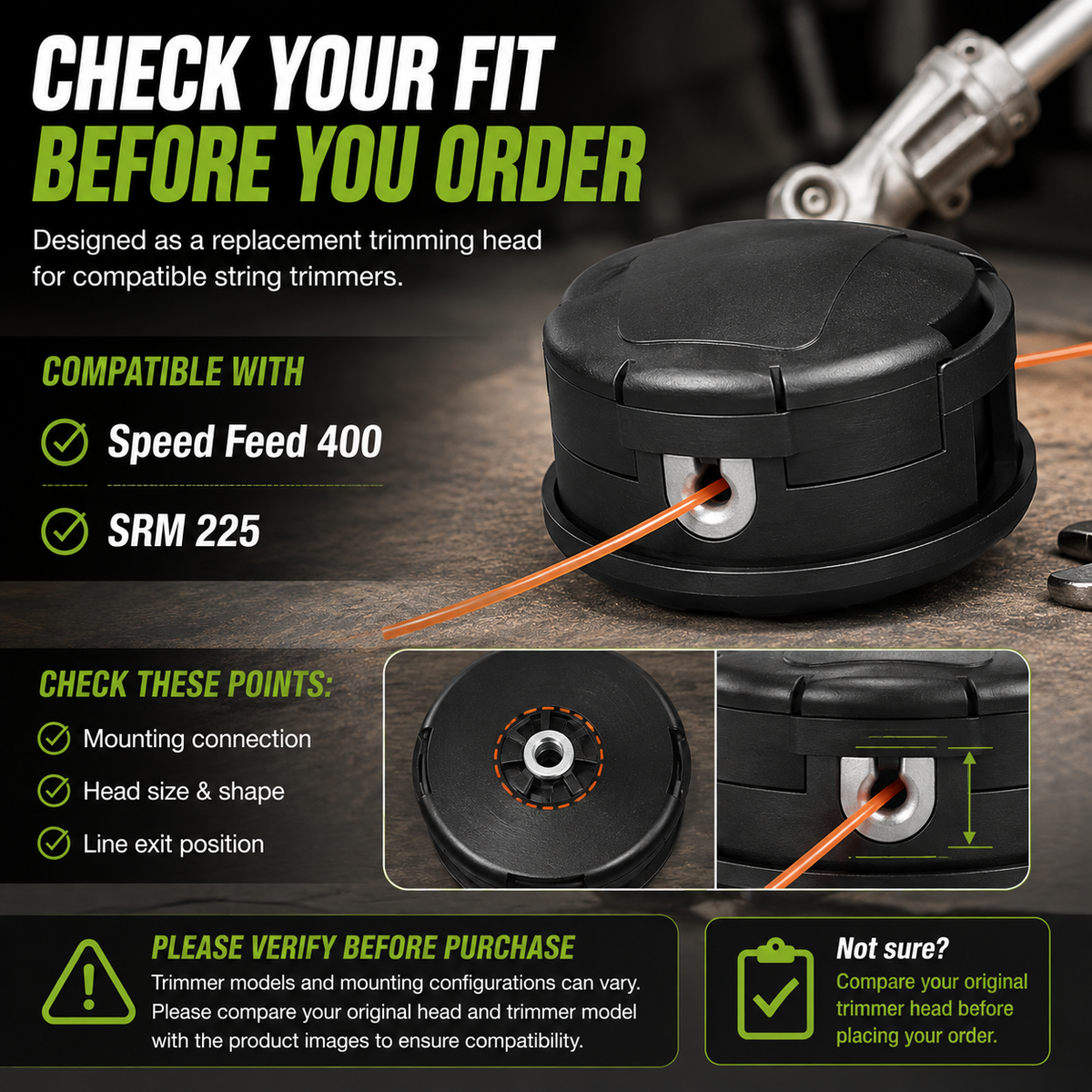 ๐ฟ Replacement String Trimmer Head โ Easy Reload for Smooth Yard Trimming