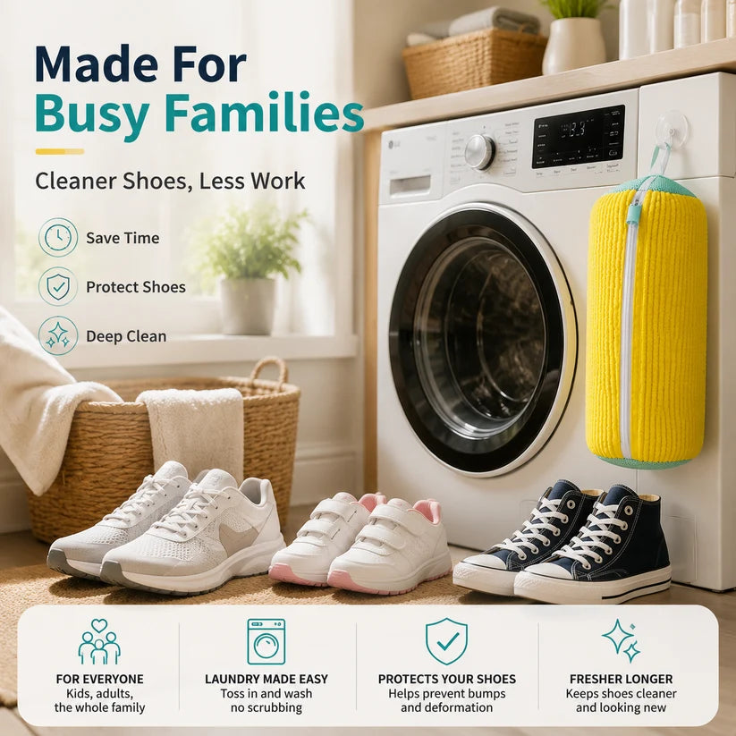 Shoe Washing Bag | Cushioned Mesh Laundry Bag for Washable Sneakers