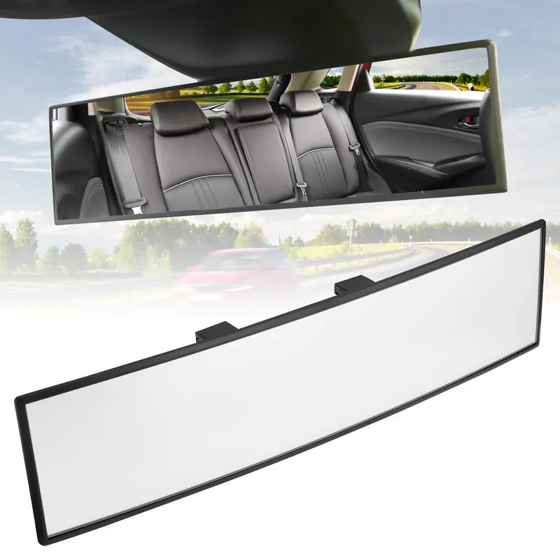 π Wide Angle Rear View Mirror β 12" Anti-Glare Panoramic Clip-On Car Mirror
