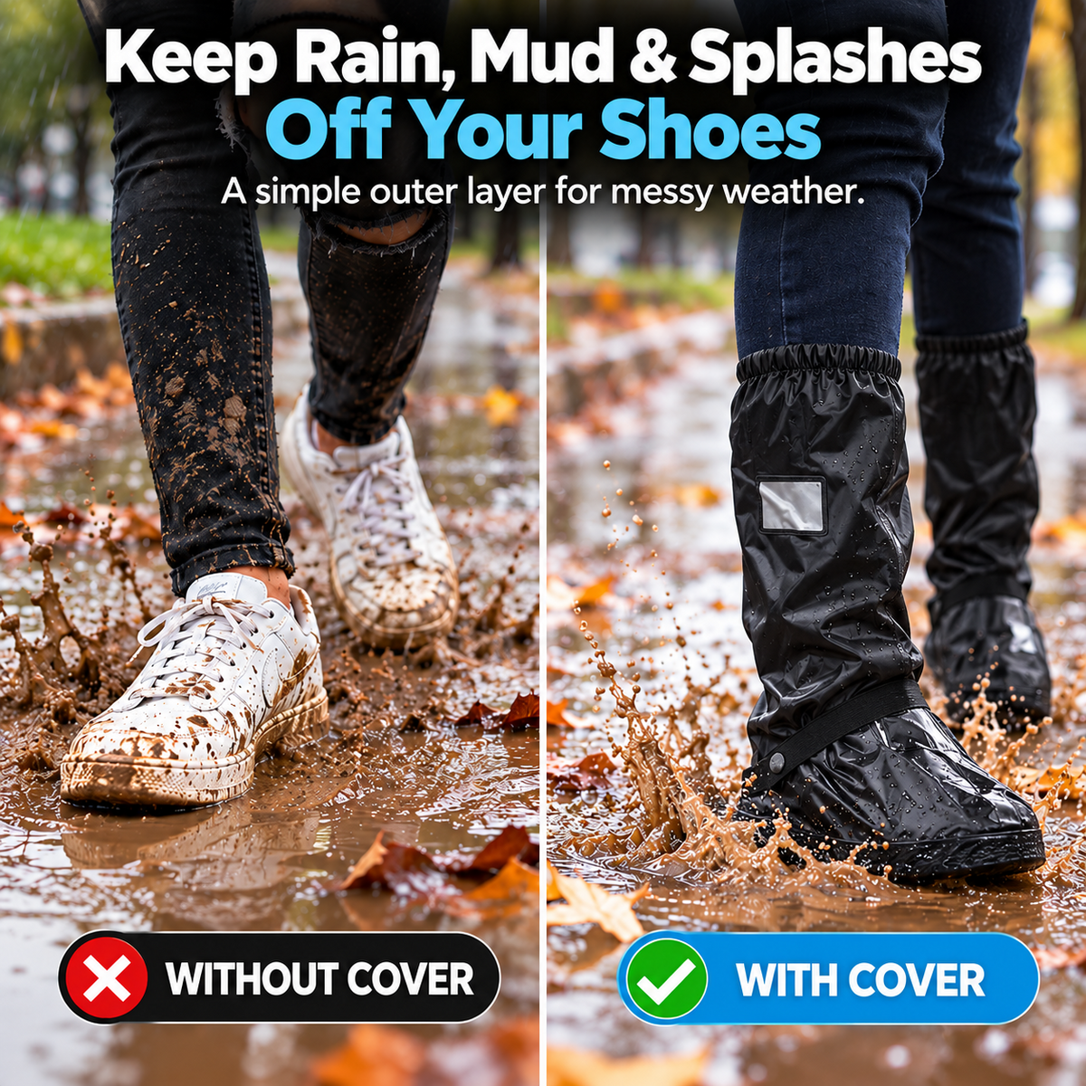 Reusable Waterproof Rain Shoe Covers