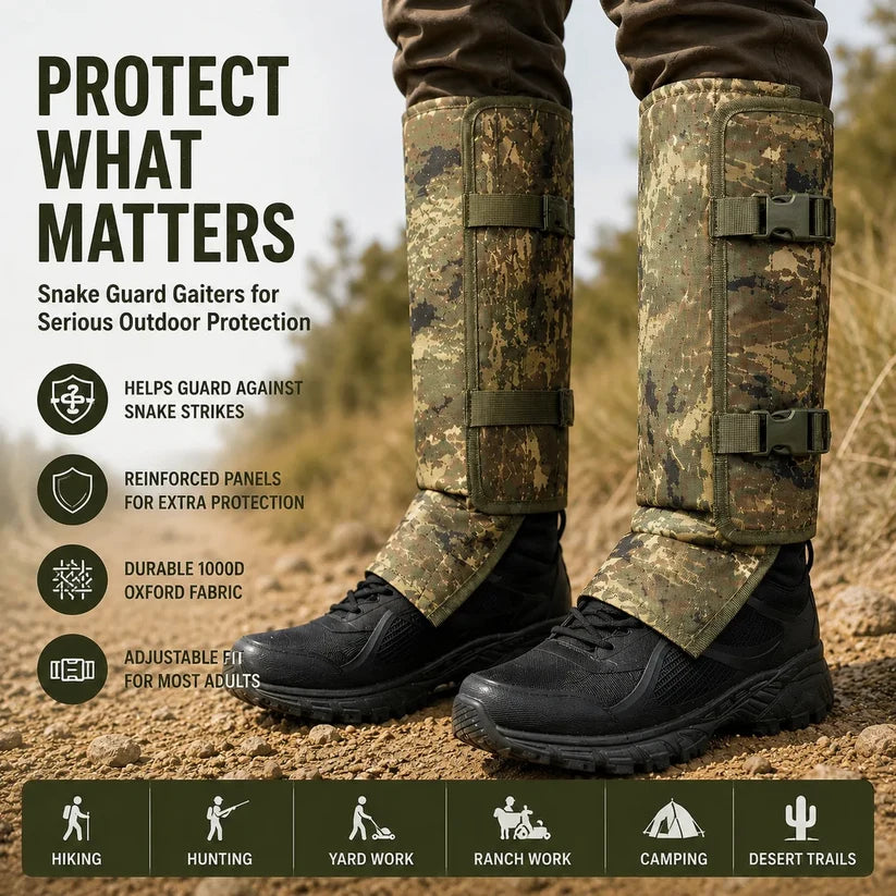 🥾Adjustable Snake-Resistant Leg Gaiters for Hiking & Hunting