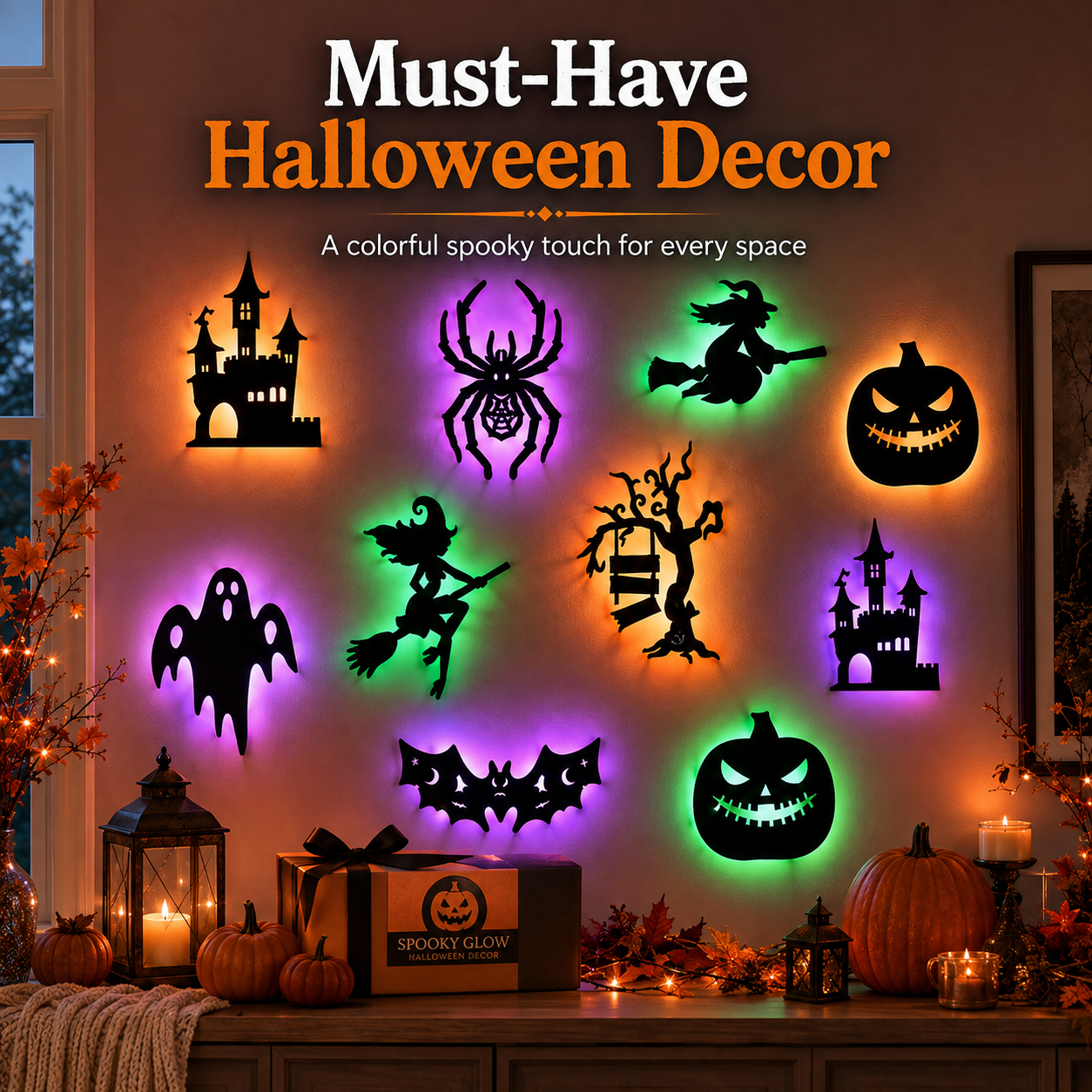 ๐ป Glow-in-the-Dark Halloween Wall Stickers