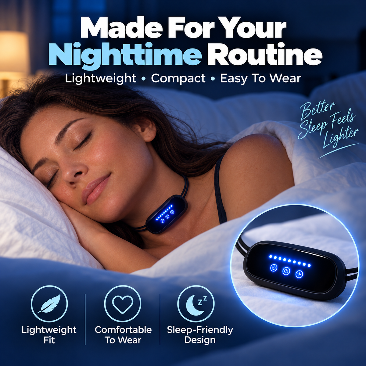 π Wearable Anti-Snoring Neck Device β Better Sleep for Both of You