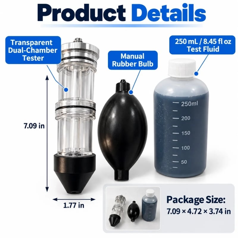🚗 Combustion Leak Tester — Quickly Detect Exhaust Gas Leaks in Your Cooling System!