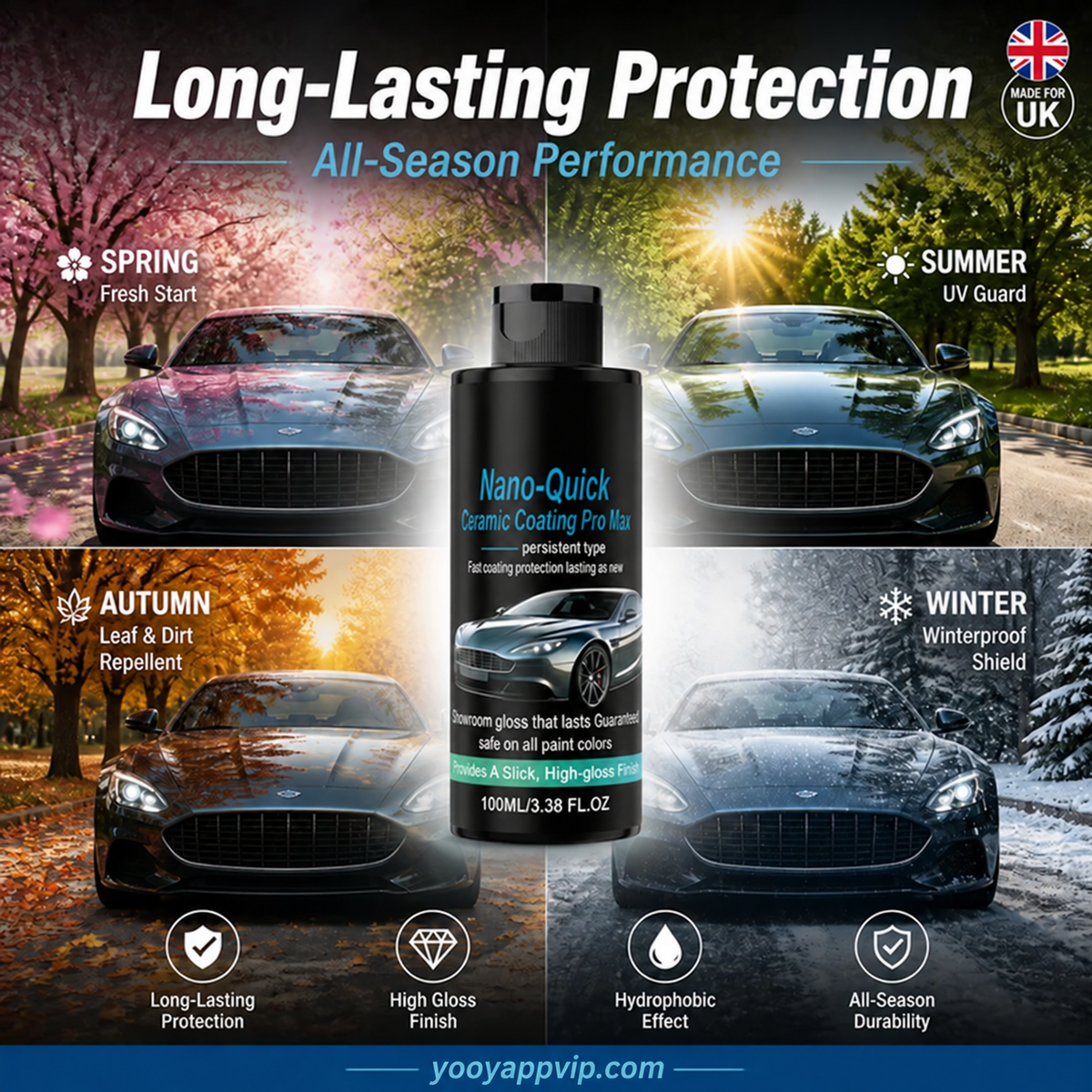 ✨🚗High-Gloss Nano Ceramic Spray – Mirror Shine & Long-Lasting Protection
