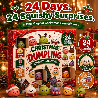 🎅 Countdown to Christmas: 24-Day Cute Dumpling Squishy Toy Advent Calendar 🎄🧸