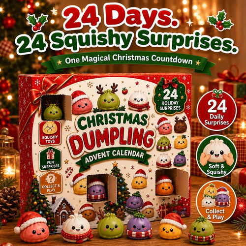 🎅 Countdown to Christmas: 24-Day Cute Dumpling Squishy Toy Advent Calendar 🎄🧸