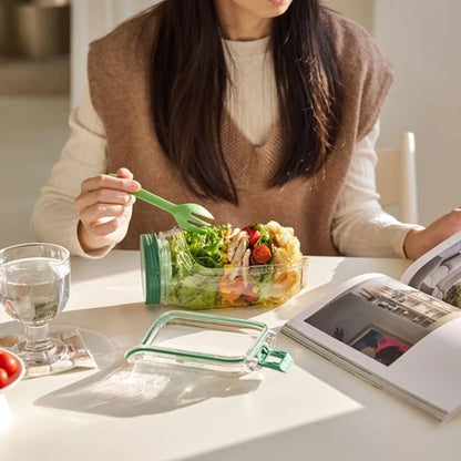 Salad Jar with Side Opening & Dressing Cup