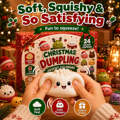 🎅 Countdown to Christmas: 24-Day Cute Dumpling Squishy Toy Advent Calendar 🎄🧸