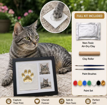 🐾Pet paw prints Keepsake Clay Kit💛Their actual paw prints — made by your own hands.🖼️