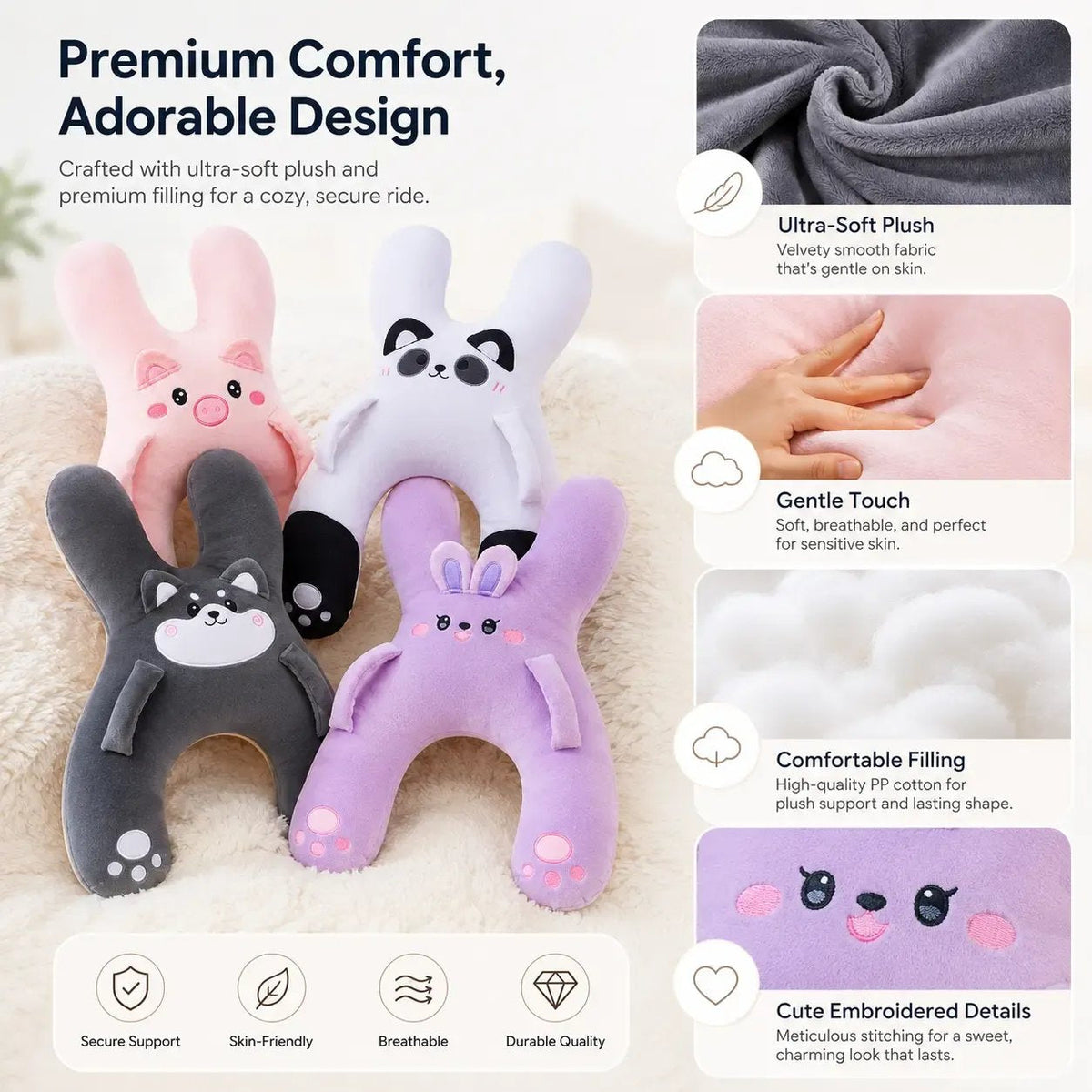 ☁️ Cozy Car Neck Pillow for Kids 💖