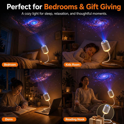 💡🌃2-in-1 Galaxy Star Projector USB Night Light for Indoor Decor 2026