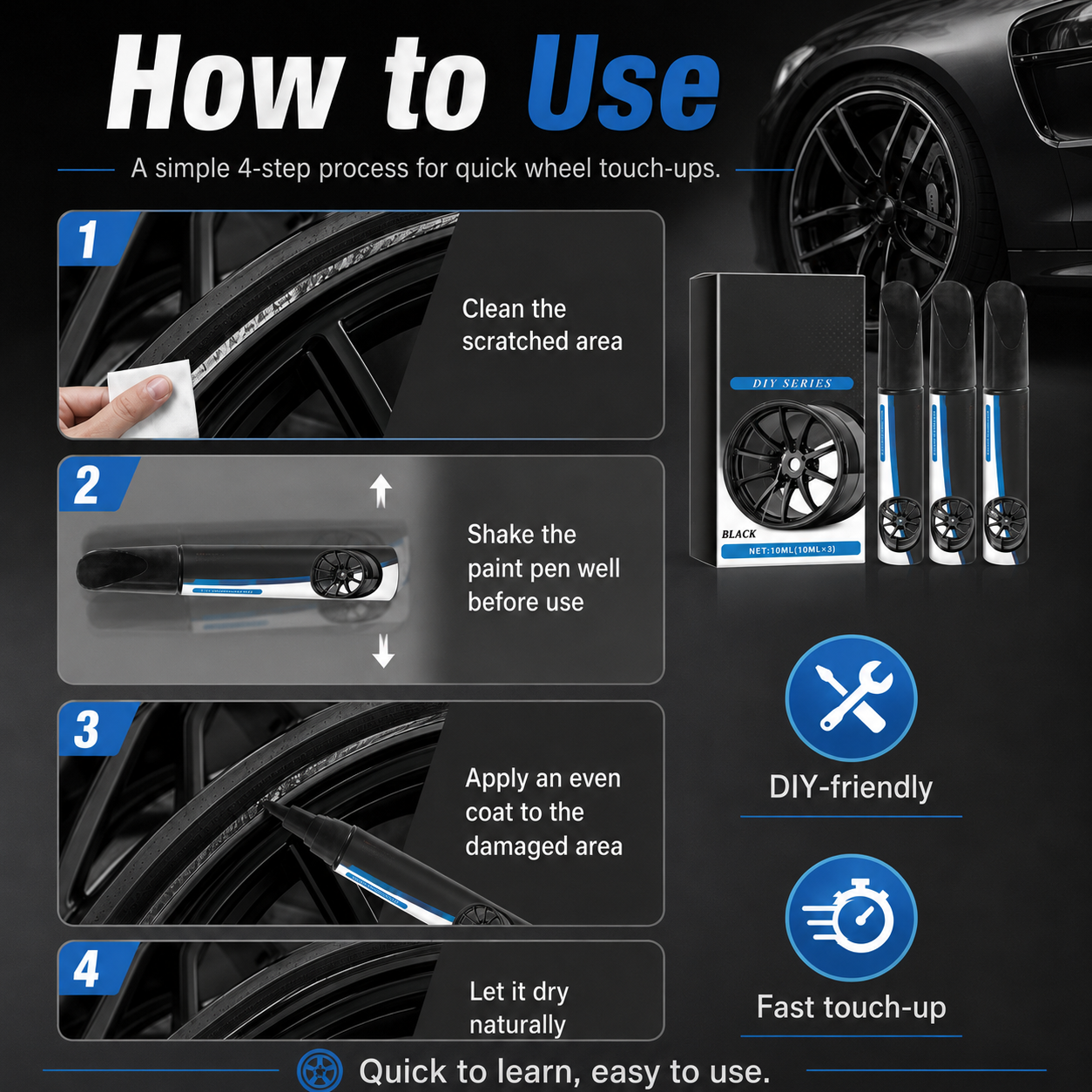 🔥Hot Sale 49% off🌟🖊️ Wheel Scratch Repair Pen