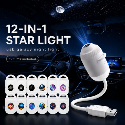 💡🌃2-in-1 Galaxy Star Projector USB Night Light for Indoor Decor 2026
