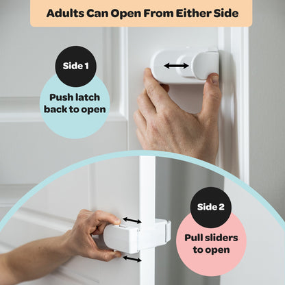 🔒 HugLock Child Safety Door Lock | Tool-Free No Drill Auto-Latching Childproof Latch