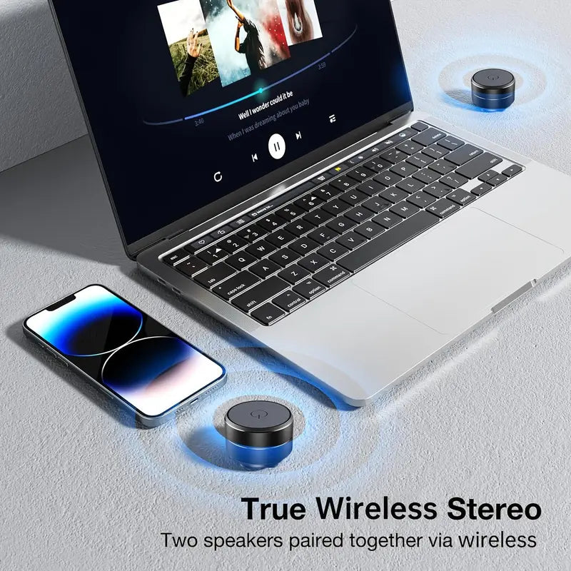 Bone Conduction Resonance Aluminum Alloy High-Power Vibration Bluetooth Speaker