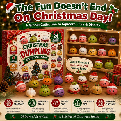 🎅 Countdown to Christmas: 24-Day Cute Dumpling Squishy Toy Advent Calendar 🎄🧸