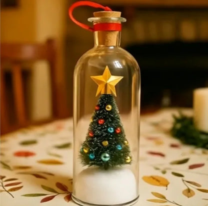 Recordable Christmas Message in a Bottle Ornament – Voice Recording Keepsake