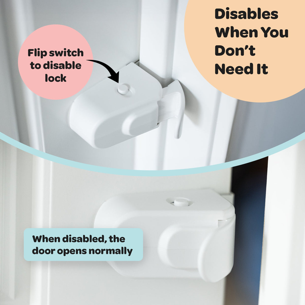 🔒 HugLock Child Safety Door Lock | Tool-Free No Drill Auto-Latching Childproof Latch