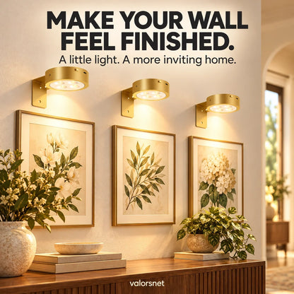 3-Pack Rechargeable Picture Lights for Wall