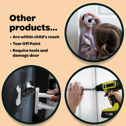 🔒 HugLock Child Safety Door Lock | Tool-Free No Drill Auto-Latching Childproof Latch