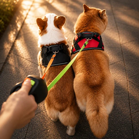 360° Anti-Tangle Dual Dog Retractable Leash