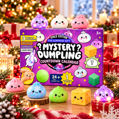 Mystery Dumpling Squishy Advent Calendar, 24 Day Christmas Countdown, Cute Squishy Toys Kids Gift