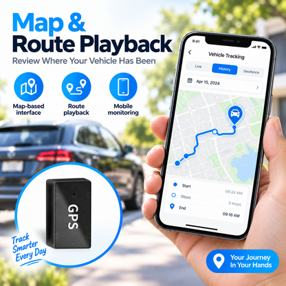 Portable Mini GPS Tracker with Real-Time Location & Safe-Zone Alerts