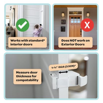 🔒 HugLock Child Safety Door Lock | Tool-Free No Drill Auto-Latching Childproof Latch