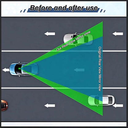 🚗 Panoramic Rearview Mirror · Eliminate Blind Spots Instantly