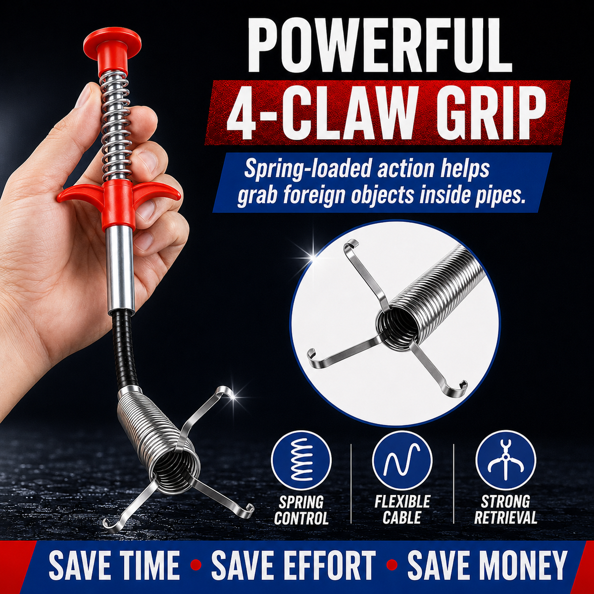 🚿Professional Drain Clog Remover Tool – A Must-Have For Every Home
