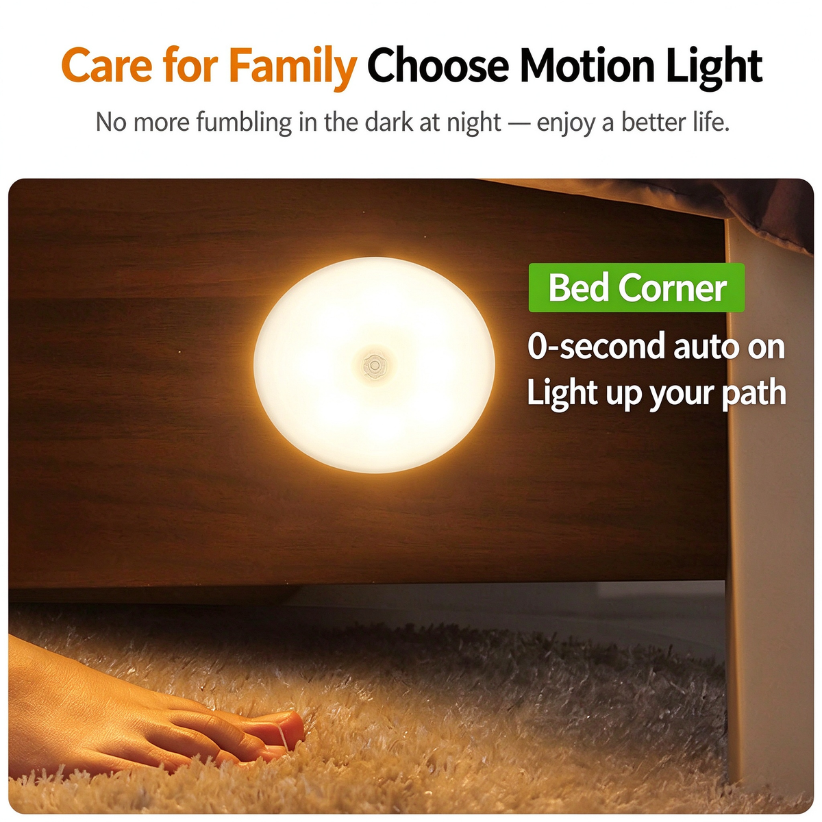 🚶 Walk In. It Lights Up. – Motion Sensor Night Light 2-Pack