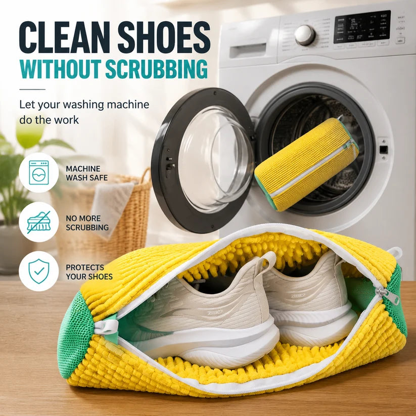 Shoe Washing Bag | Cushioned Mesh Laundry Bag for Washable Sneakers