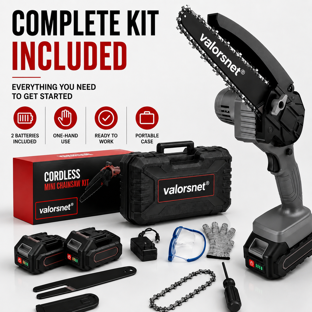 Cordless Mini Chainsaw – Small Size, Big Power – Free Shipping 🚚