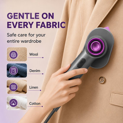 Compact 2-in-1 Handheld Garment Steamer & Iron