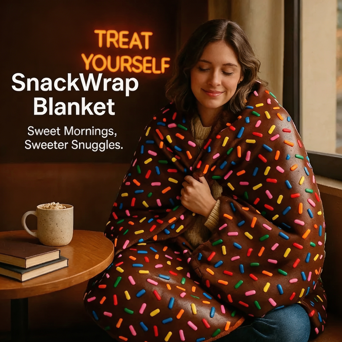 Food Themed Blanket - Soft Comfortable Nap Blanket for Home & Office