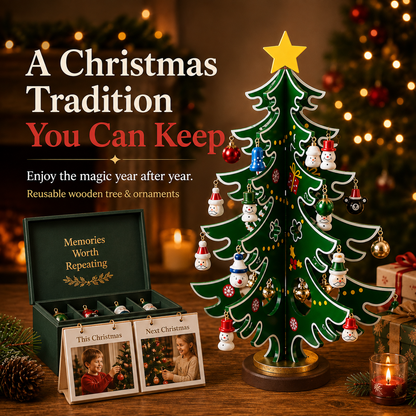 🎄 24-Day Christmas Countdown Calendar – Build Your Own Mini Christmas Tree With Daily Surprise Ornaments