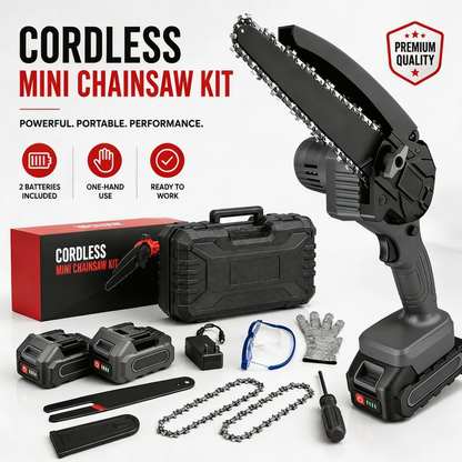 Cordless Mini Chainsaw – Small Size, Big Power – Free Shipping 🚚