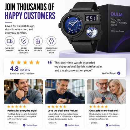 DESIGNED FOR GLOBAL THINKERS-Multi-Time Zone Watch