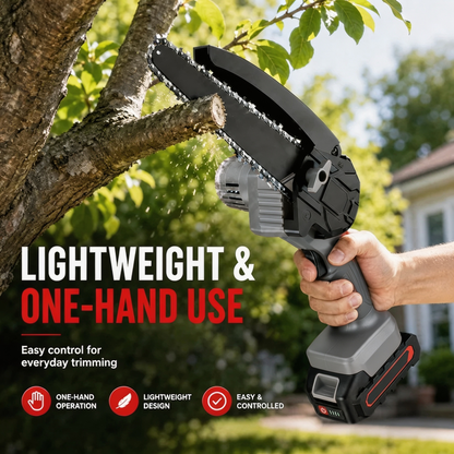 Cordless Mini Chainsaw – Small Size, Big Power – Free Shipping 🚚