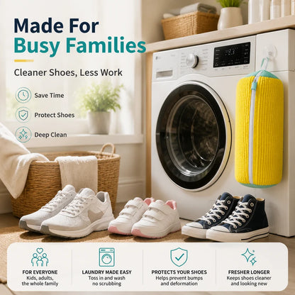 Shoe Washing Bag | Cushioned Mesh Laundry Bag for Washable Sneakers