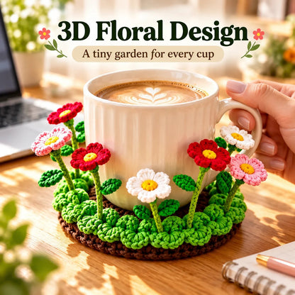 Hand-Crocheted Floral Coasters | Timeless Table Art 🌸