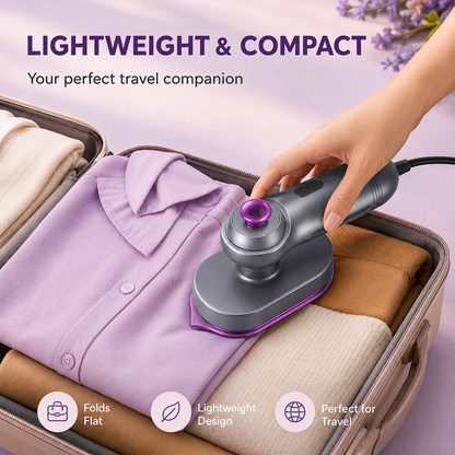 Compact 2-in-1 Handheld Garment Steamer & Iron