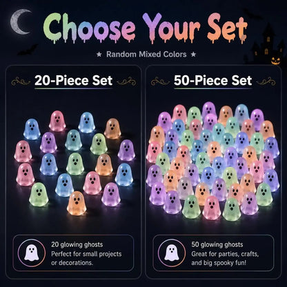 👻Mini Glow Ghost Decorations – Cute by Day, Spooky & Glowing After Dark