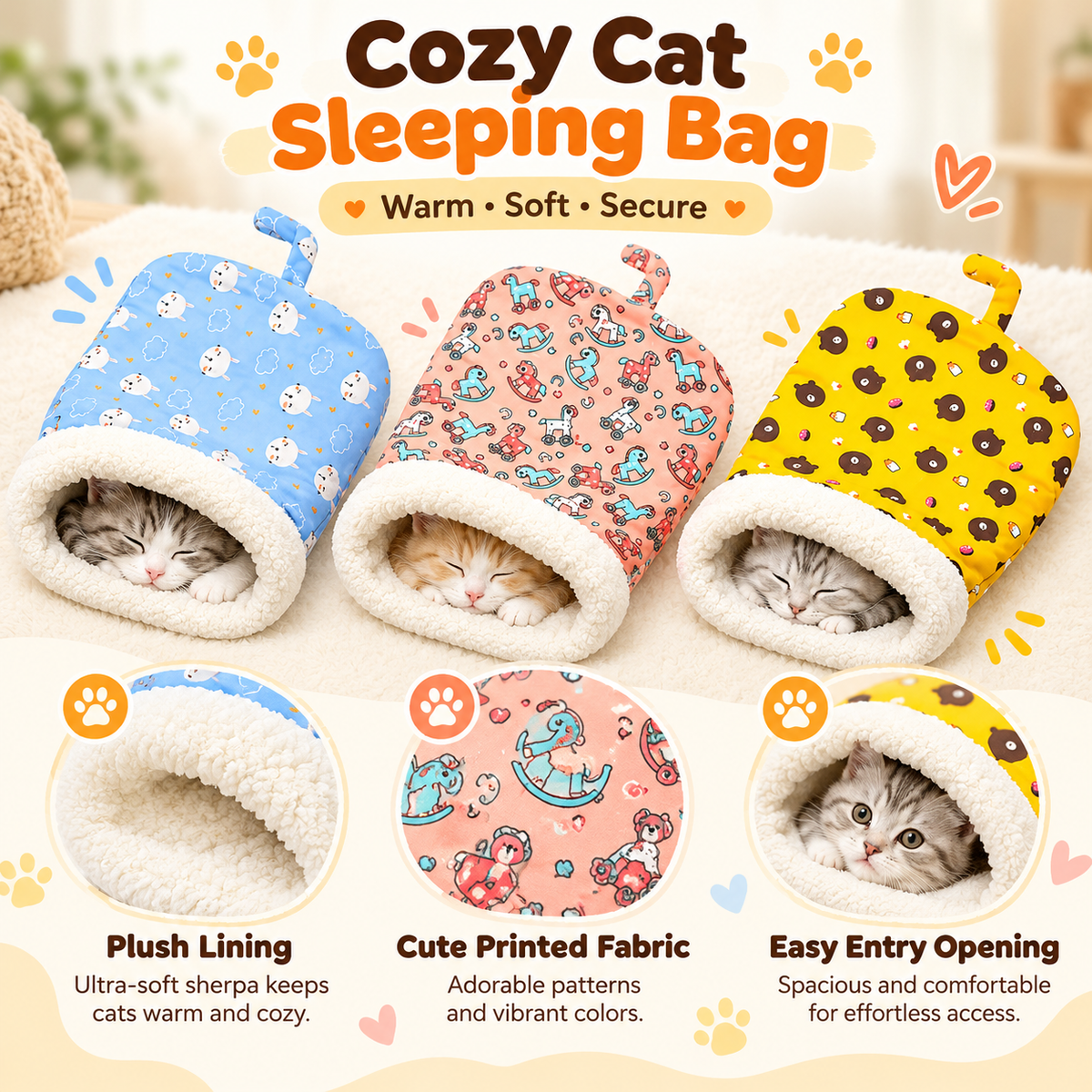 Best Pet Toys Cozy Cat Sleeping Bag