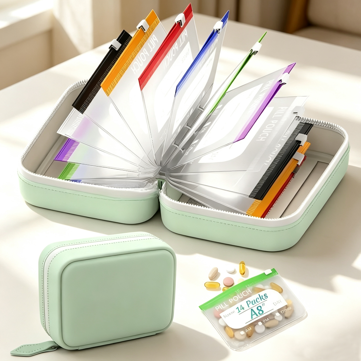 💊Reusable Waterproof Travel Medicine Bag Set