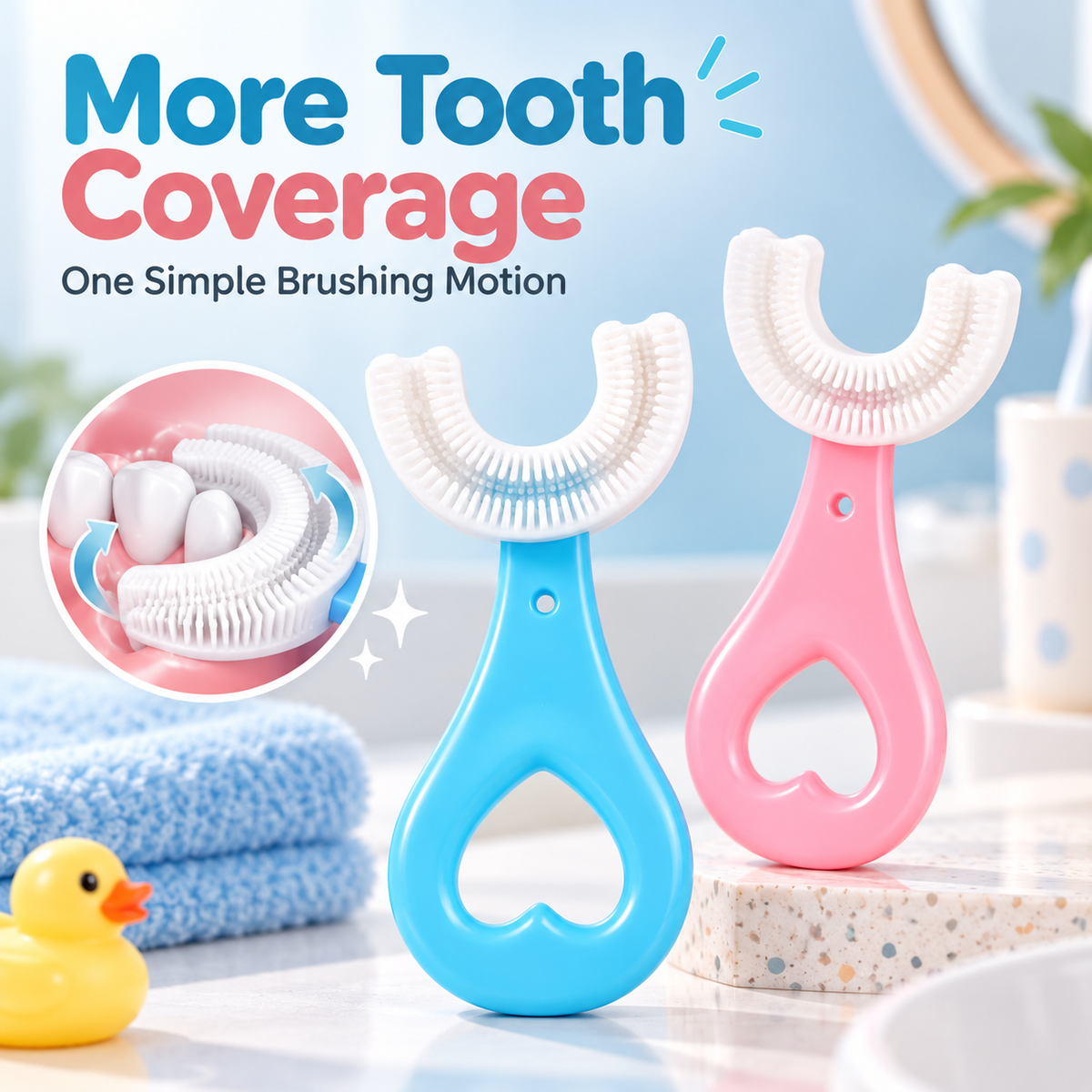 🦷 Kids 360° U-Shaped Oral Care Toothbrush
