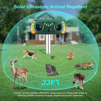 🌱Solar Motion-Activated Animal Repellent – Garden & Yard Protection