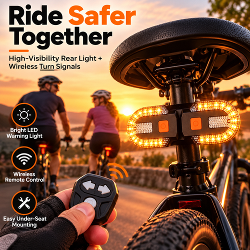 Wireless Turn Signal Bike Light